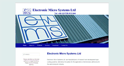 Desktop Screenshot of electronicmicrosystems.co.uk